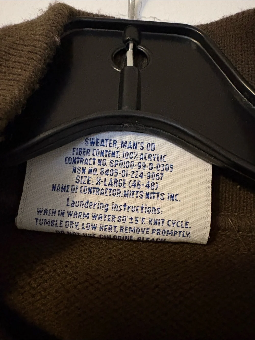 Vintage Military 5-Button Henley Utility/Commando Sweater